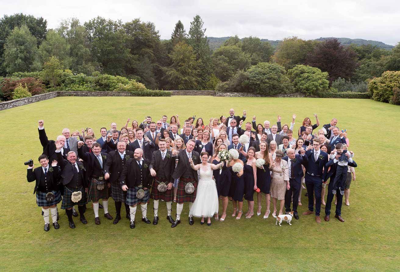 Wedding Guests on Cragwood front lawn