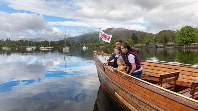 Family enjoying Lake Windermere