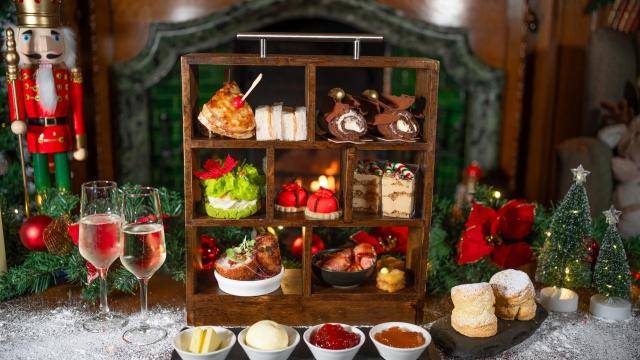 Merewood Festive Afternoon Tea setup