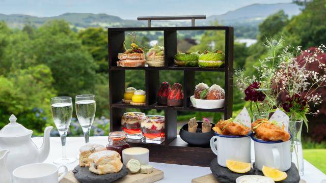 Merewood Afternoon Tea outside on our garden terrace