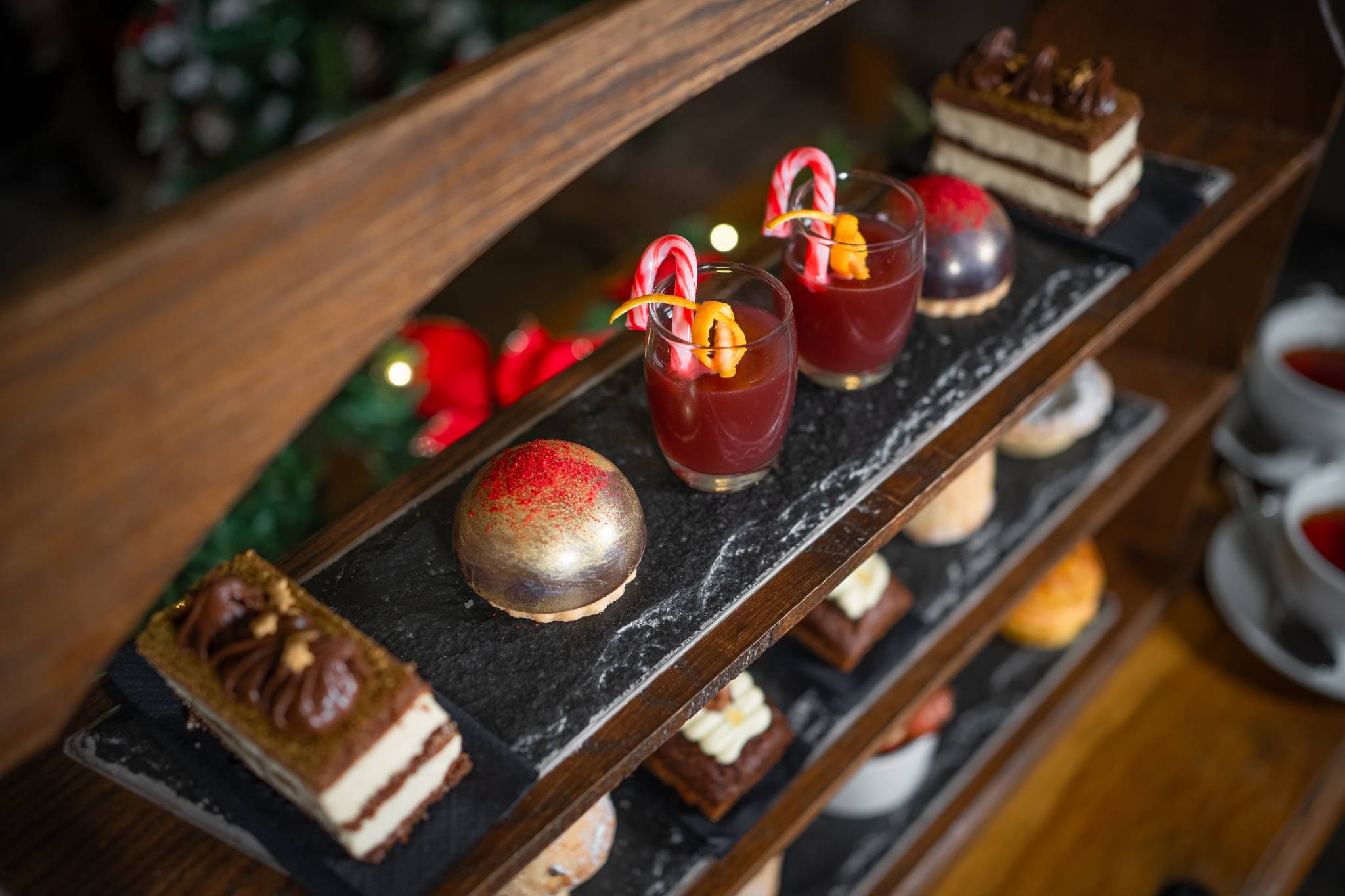Close up of Briery Wood's Festive Afternoon Tea