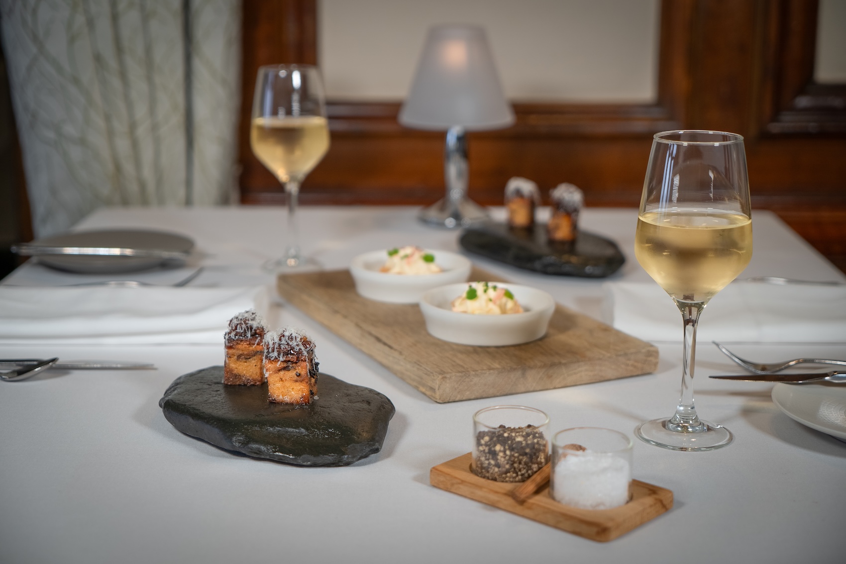 Merewood Arboreal fine dining meal setup